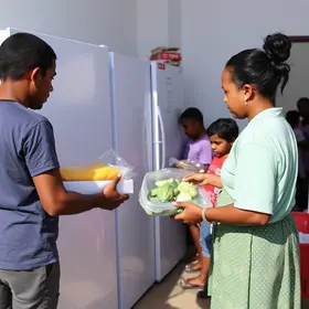 troca de geladeiras