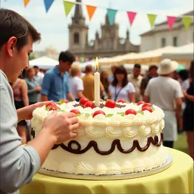 festival de fatias de bolos