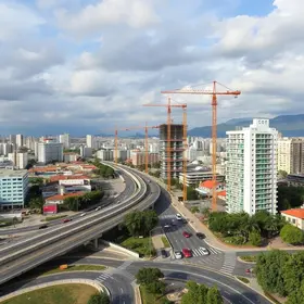 obras do viaduto jk